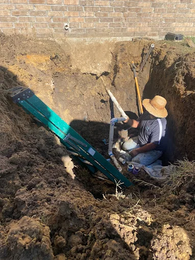 Excavated plumbing repair