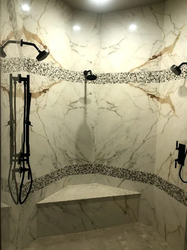 Plumbing rough-in inside an opened wall