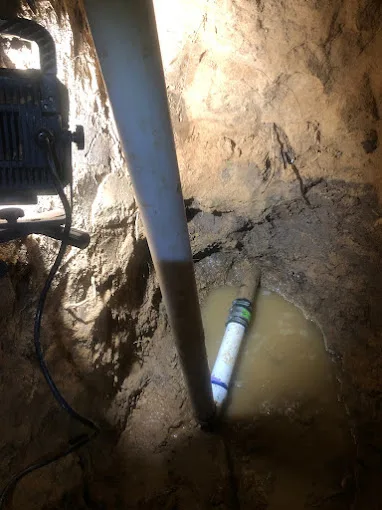 Plumbing access inside an opened wall