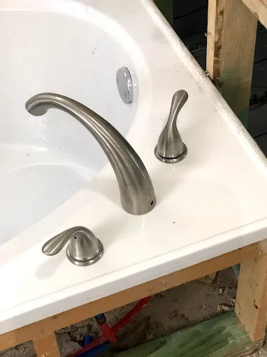 Bathroom faucet installation